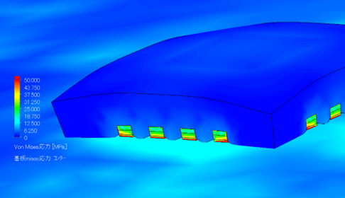 電子基板の熱応力解析